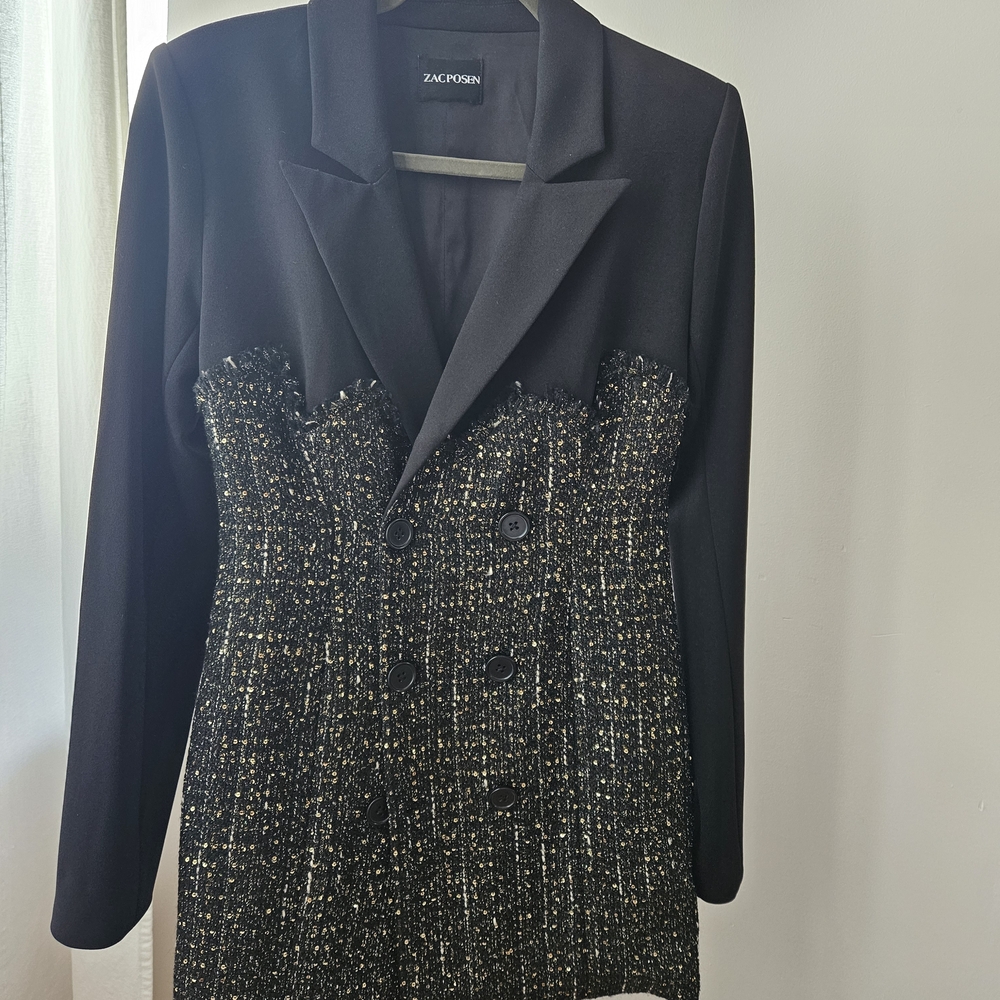 Zac Posen Black and Gold Women's Jacket
